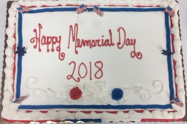 In addition to hotdogs and chips, the Auxiliary provided cake for the attendees of the Memorial Day Observance.