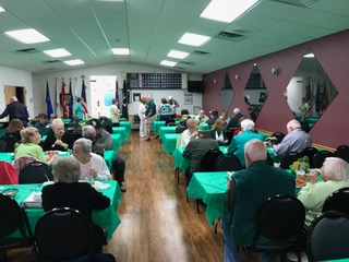 The St. Patrick’s Day dinner at VFW Calabash Post #7288 hosted over 120 hungry customers who celebrated the days festivities with a feast of corned beef, cabbage, potatoes, and jumbo carrots along with green - mint chocolate chip ice cream and Irish Coffee. By all accounts a great way to wrap up the St. Patrick’s Day celebration with a great meal.